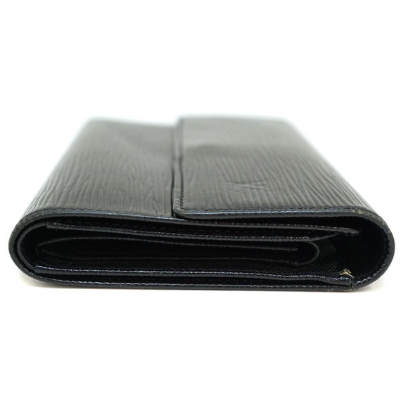 Louis Vuitton Epi Papier Noir Leather Tri Wallet Black - Picture 1 of 13